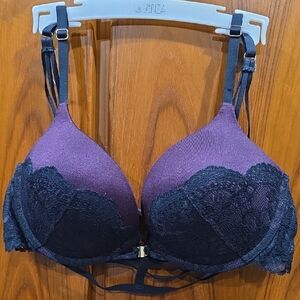 La Senza Deep Purple and Black Lace Bra